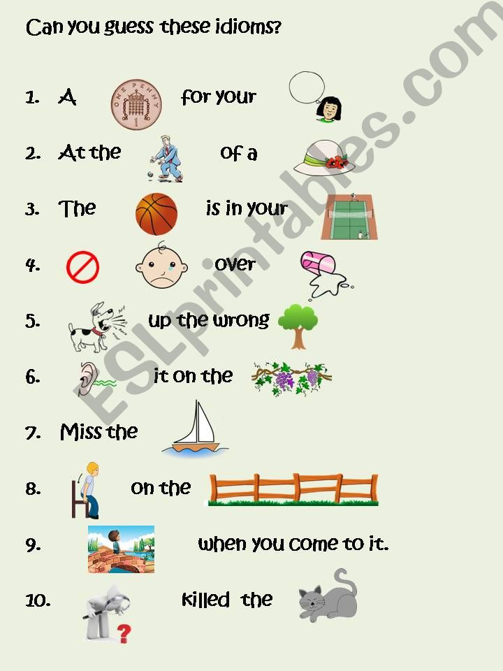 Guess English idioms 2 powerpoint