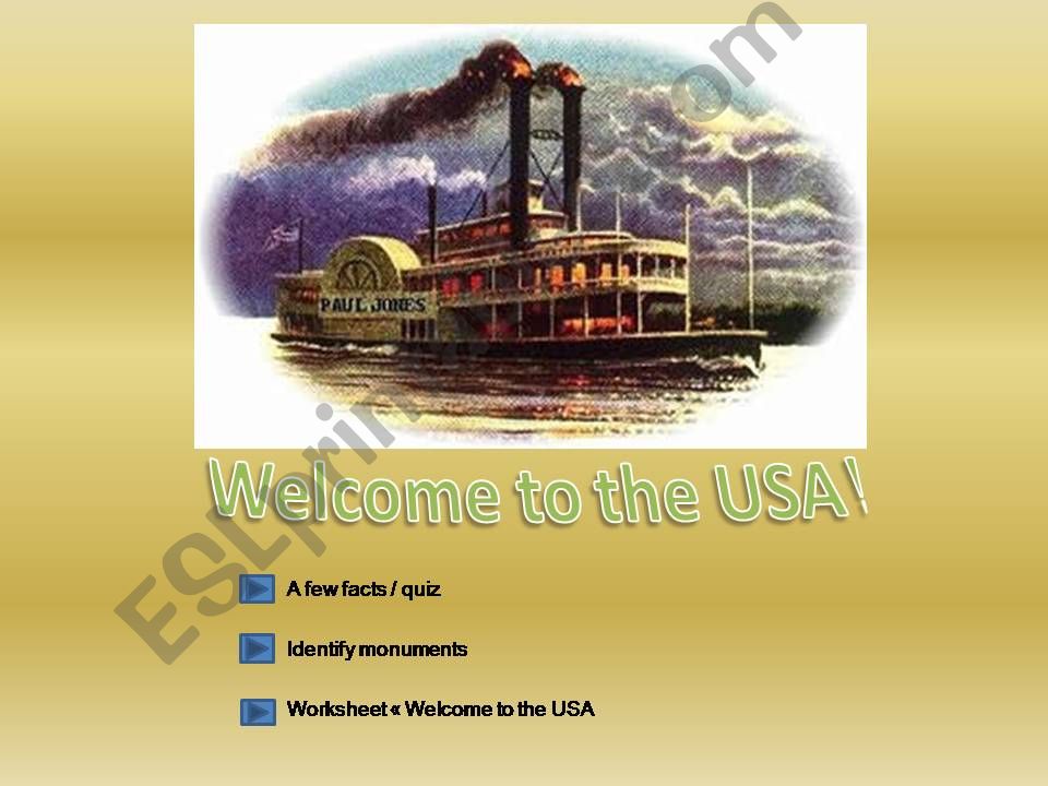 Welcome to the USA powerpoint