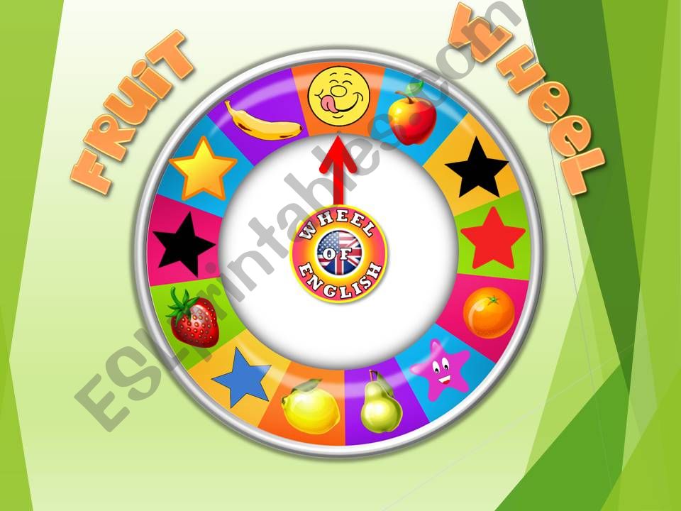 Fruits - Spinning game powerpoint