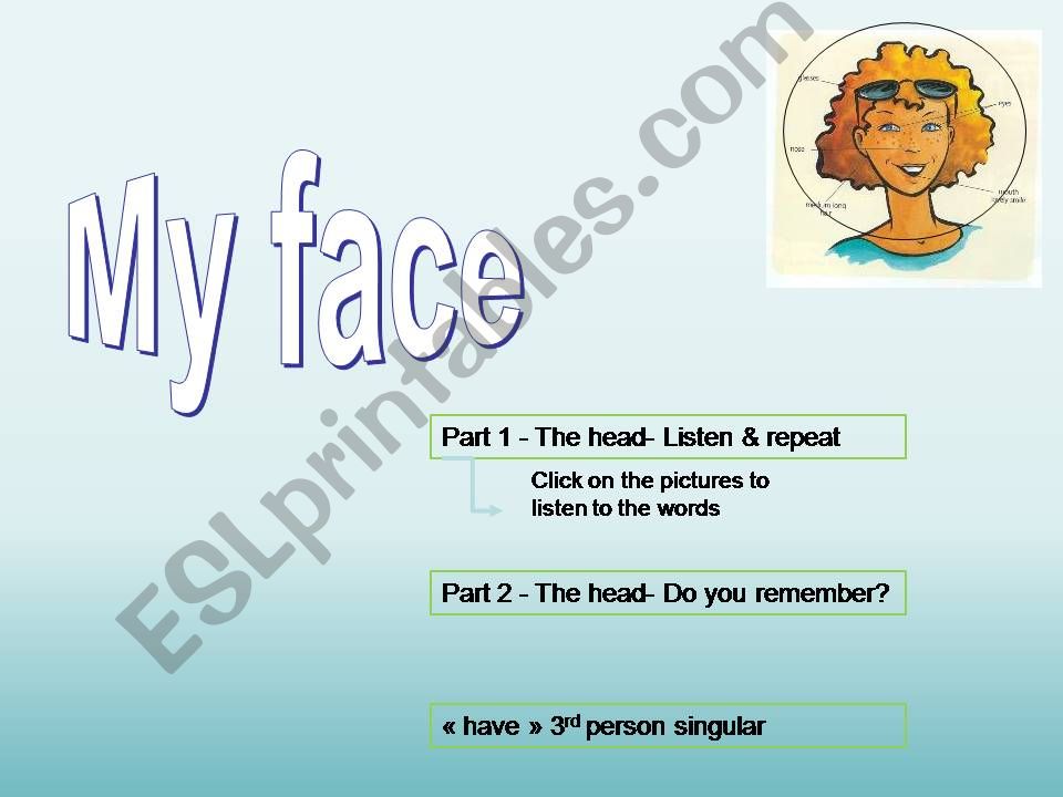 My face -audio powerpoint