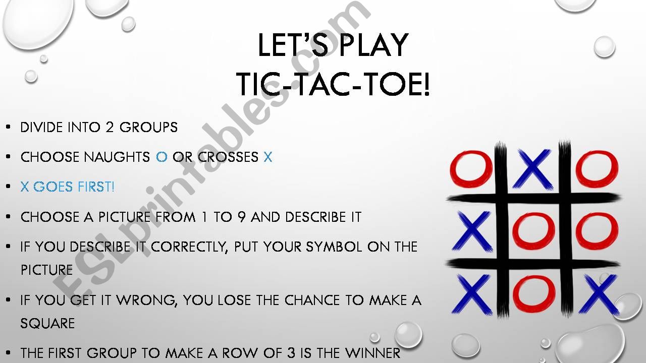 Tic-tac-toe Clothes and Materials