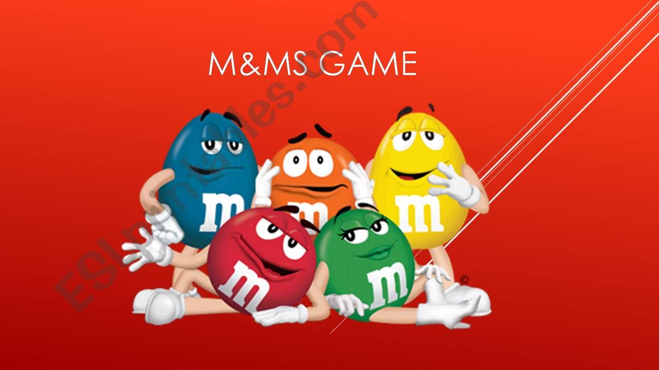 the M&M game. powerpoint