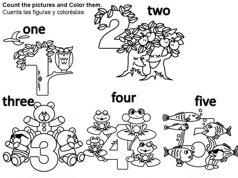 Numbers for Kids 1 to 5 powerpoint