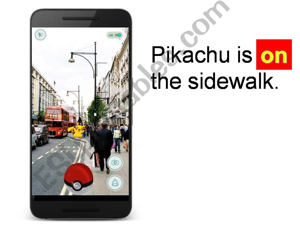 PREPOSITIONS OF PLACE - IN, ON & AT  WITH POKEMON GO - PART 2/3