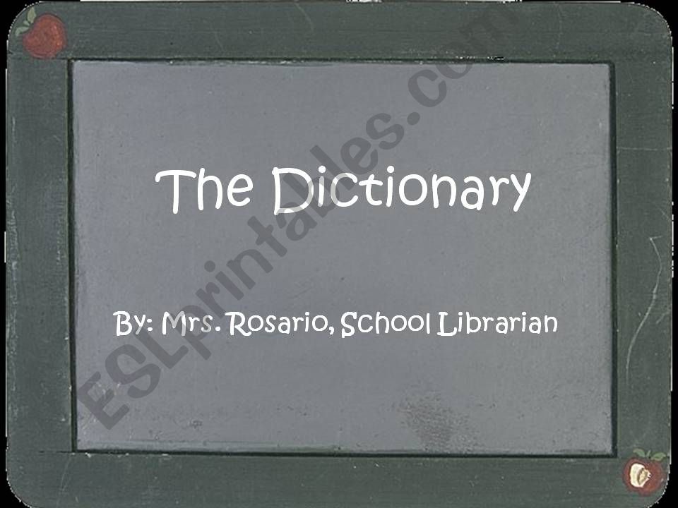 The Dictionary powerpoint