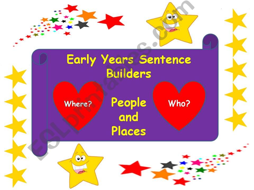 Early Years Sentence Builders with People and Places.