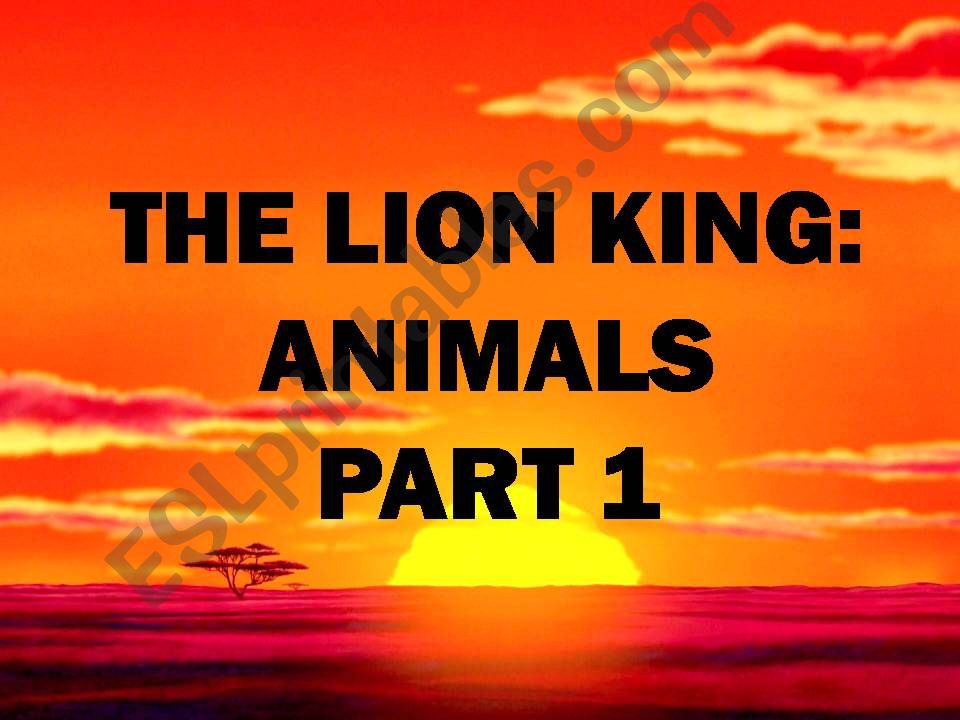 The Lion King part 1 powerpoint