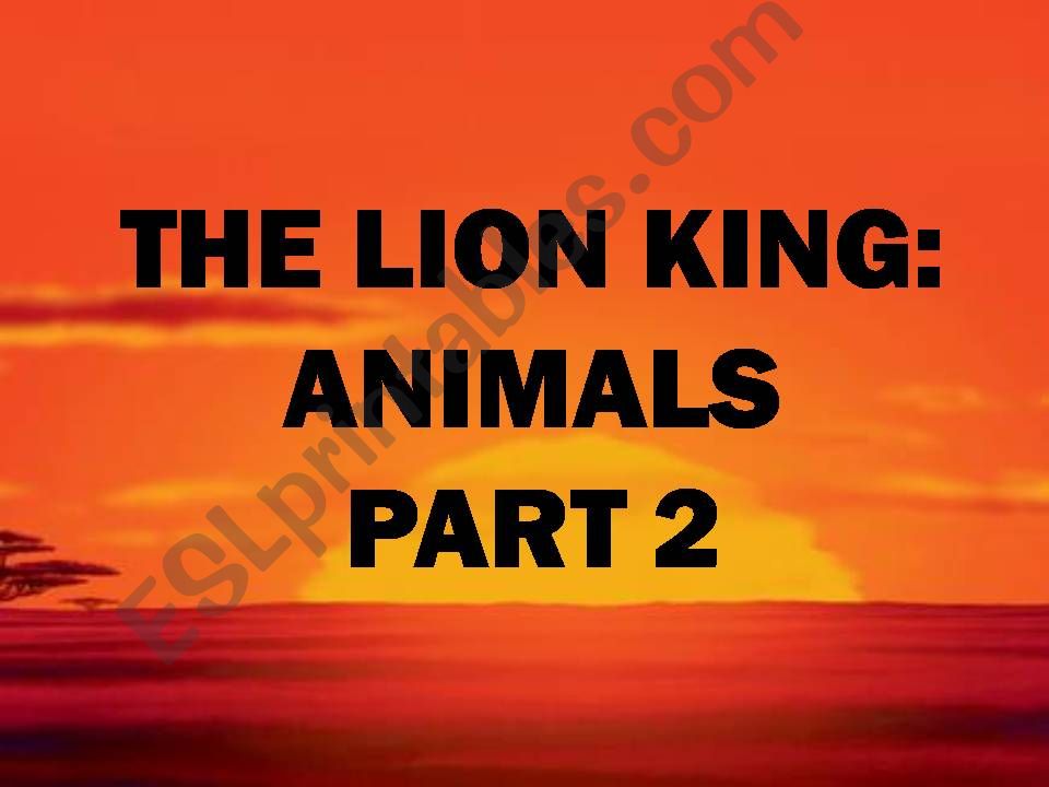 The Lion King part 2 powerpoint