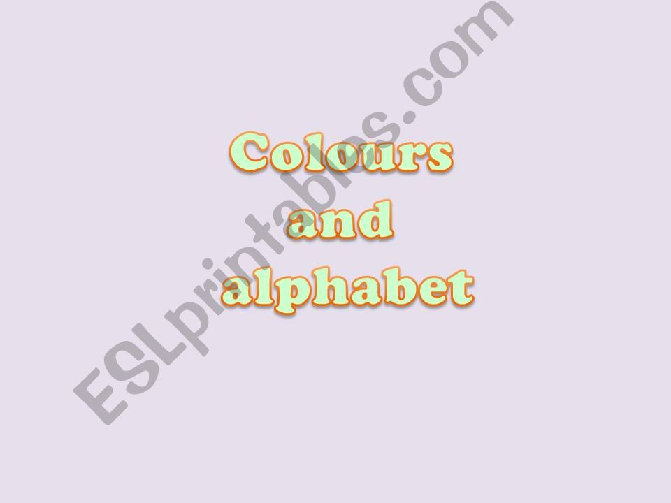 Alphabet and colours powerpoint