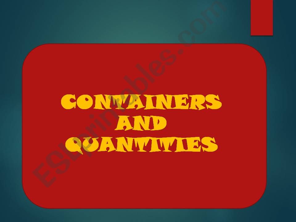 Containers activity powerpoint