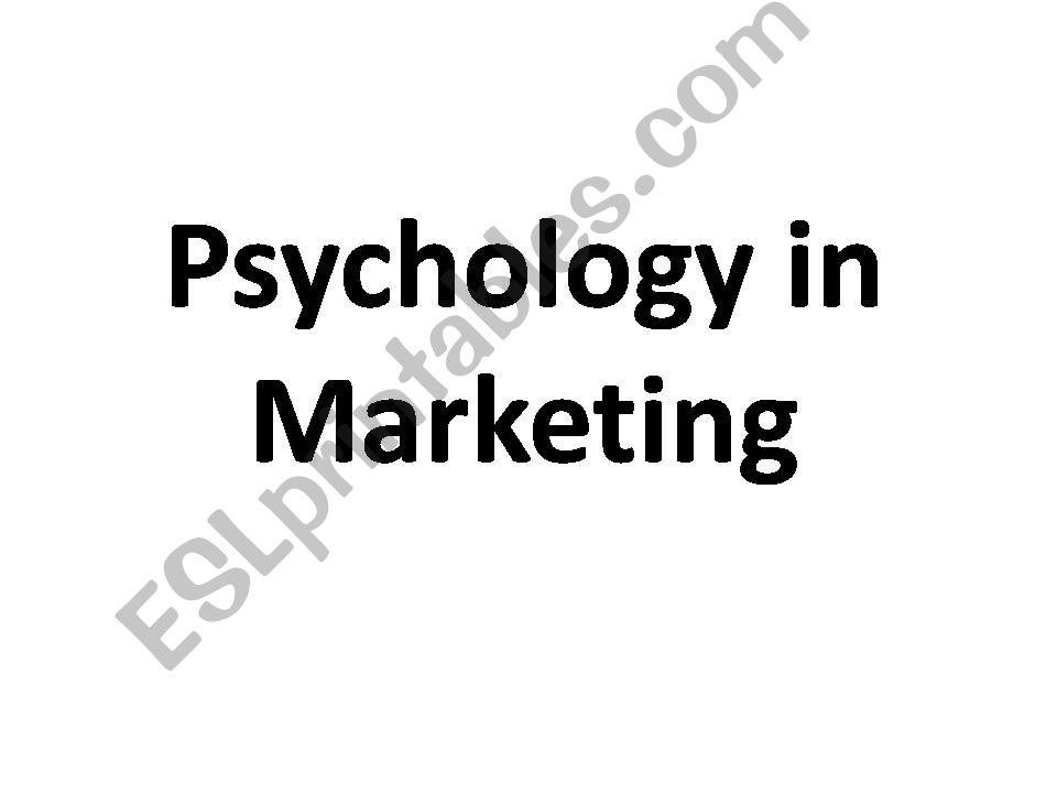 Advertising Psychology powerpoint