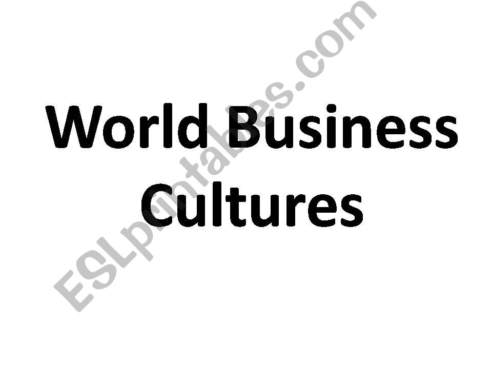 Business Cultures Around the World