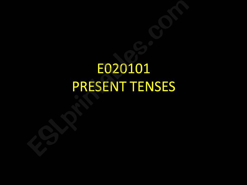 Verb tenses - Full version  powerpoint