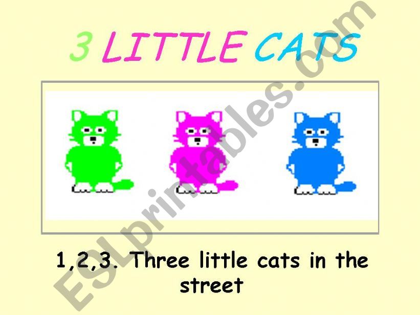 THREE LITTLE CATS powerpoint