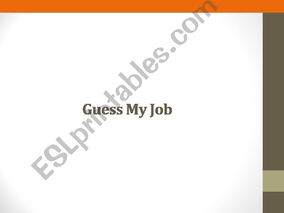 GUESS MY JOB powerpoint