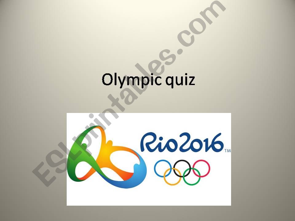 Olympic quiz powerpoint