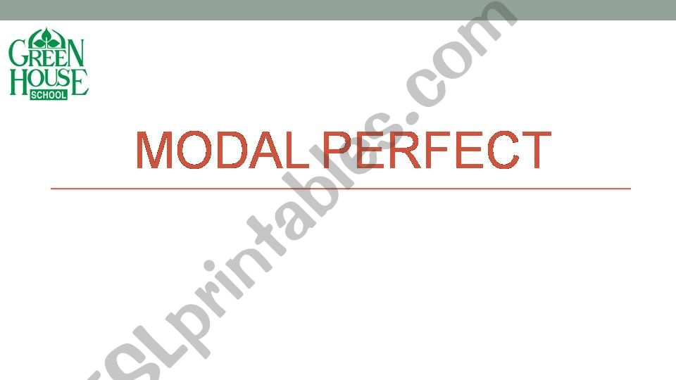 Modal Perfect PPT powerpoint