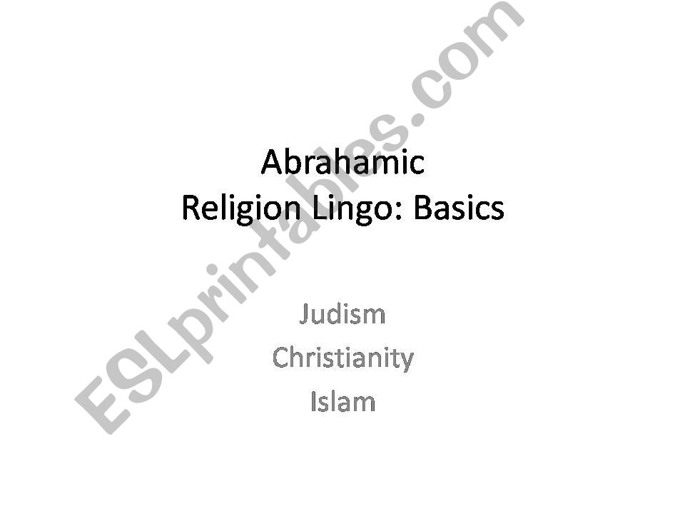 Talking about Religion powerpoint