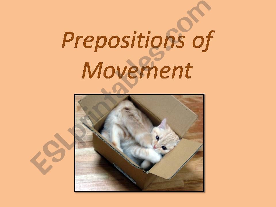 Prepositions of Movement powerpoint
