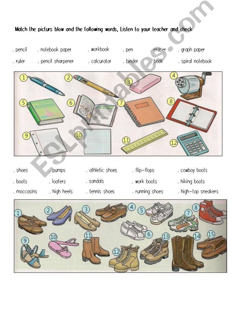 Classroom and shoes powerpoint