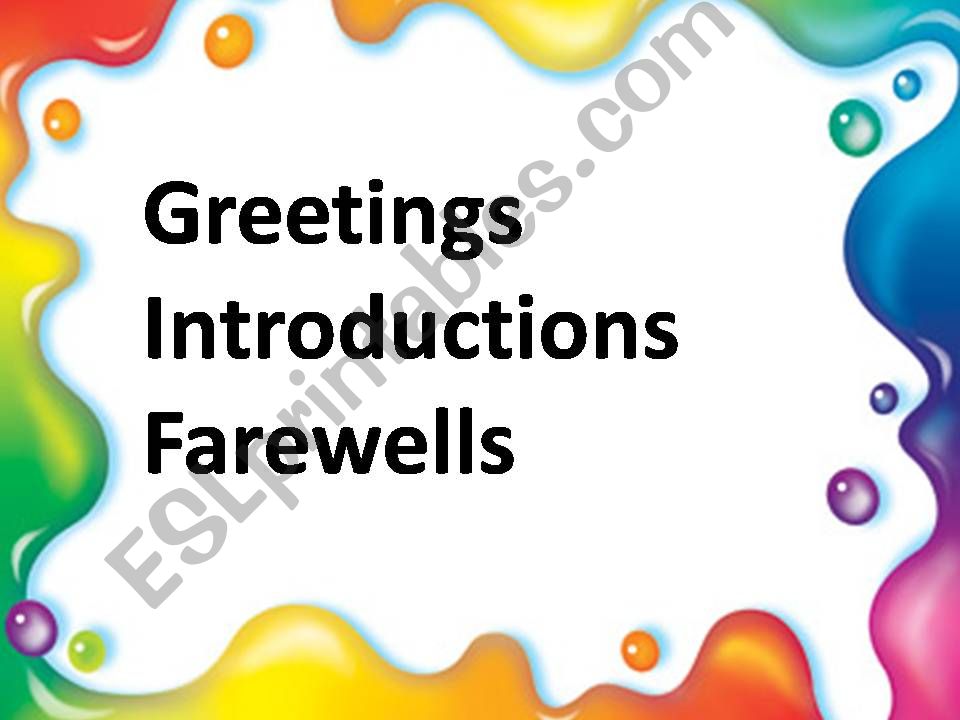 Greetings activity powerpoint