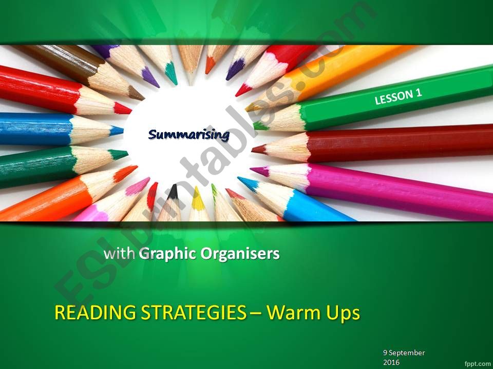 Reading Strategy - Summarising