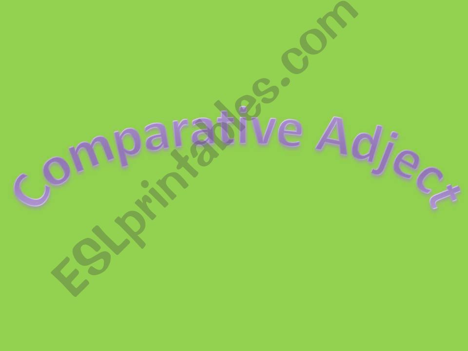 Comparative Adjectives powerpoint