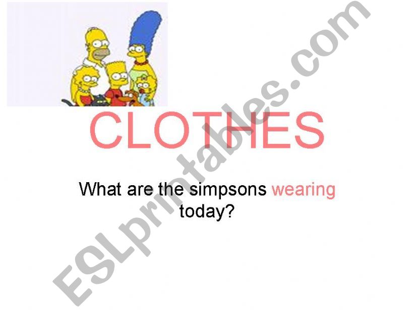 Clothes powerpoint