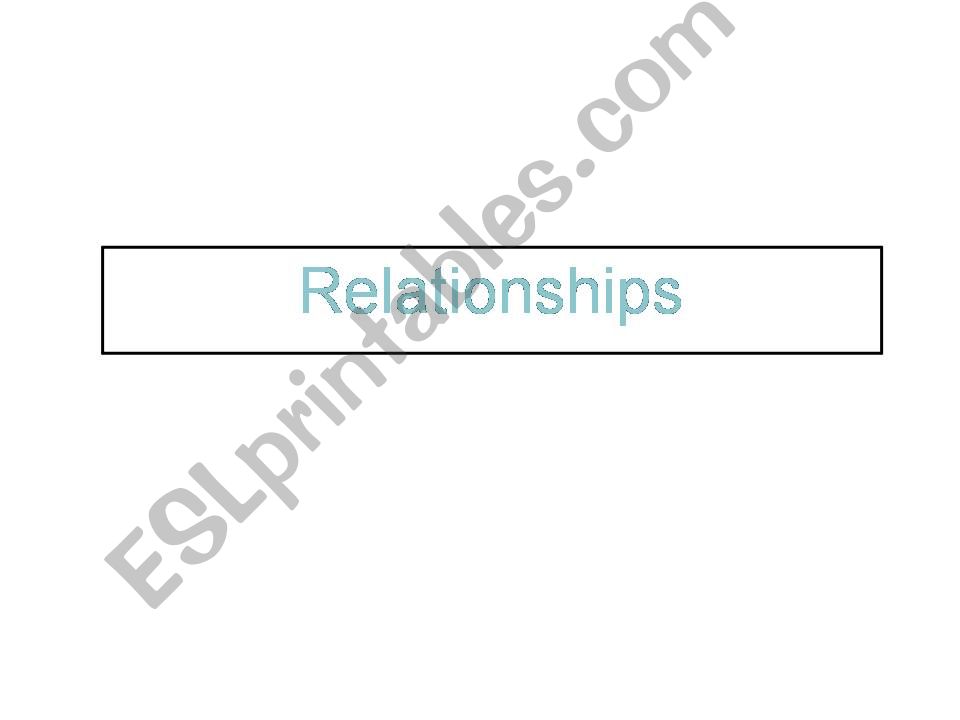 Relationships powerpoint