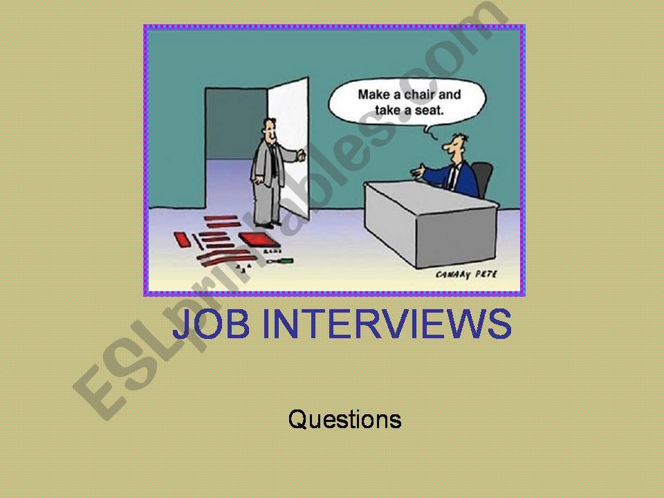 Job interviews-questions powerpoint