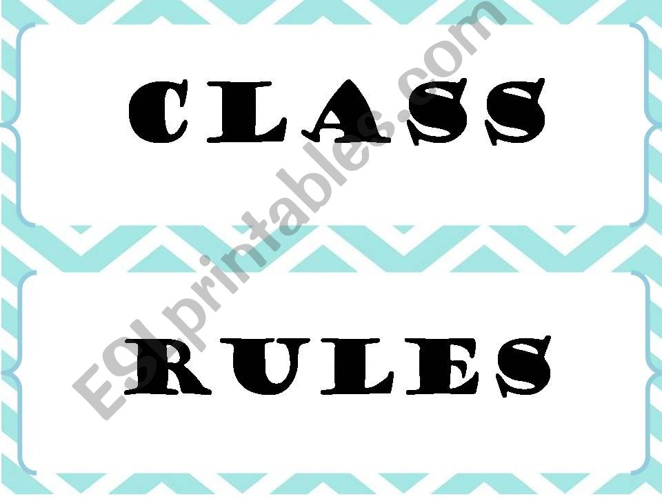 class rules powerpoint