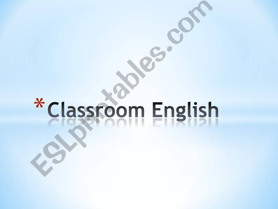 Classroom English (power point)