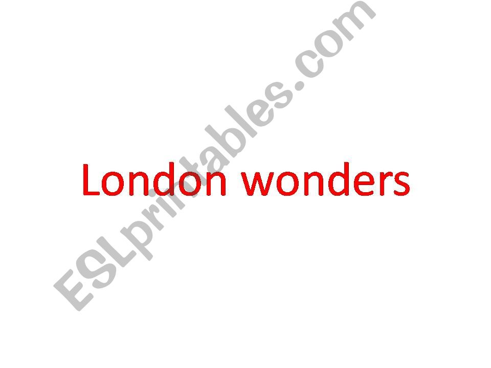 London wonders powerpoint