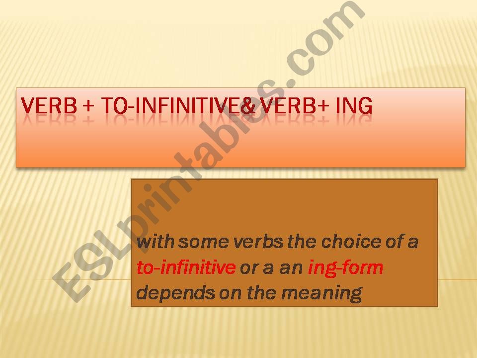 Infiniteve VS gerund. same verb but different meaning.