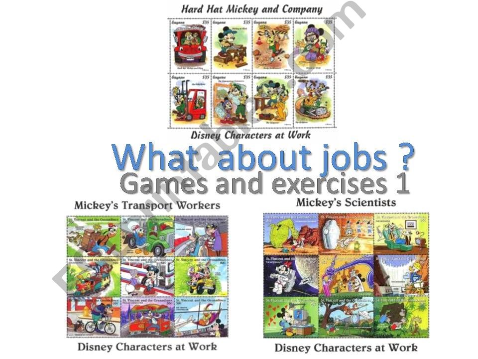 Games and exercises about jobs - part 1 on 5