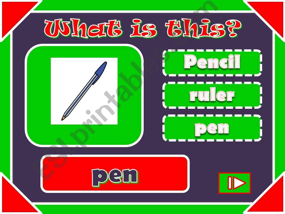 classroom items ppt powerpoint