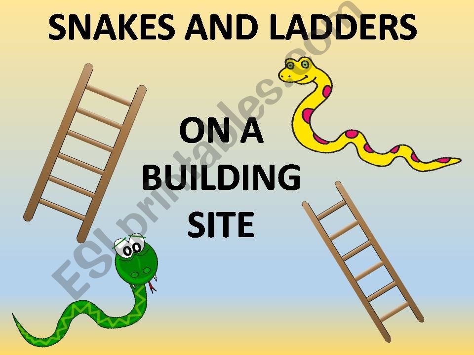 Board game Snakes and Ladders - ON A BUILDING SITE