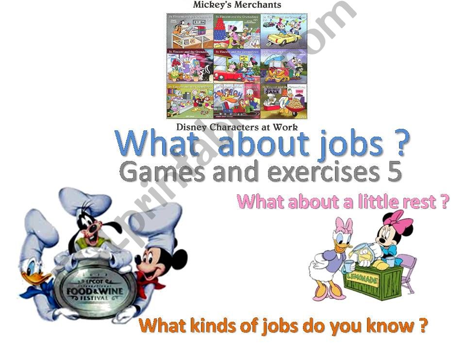 Games and exercises about jobs - part 5 on 5