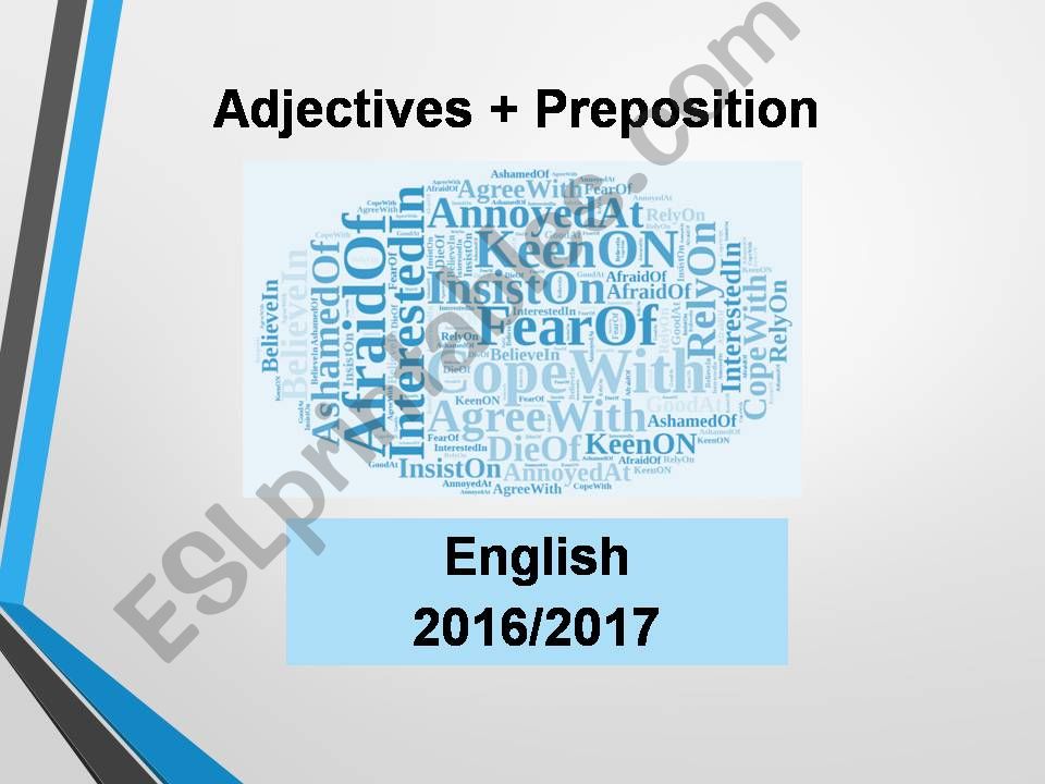 Adjective + preposition powerpoint
