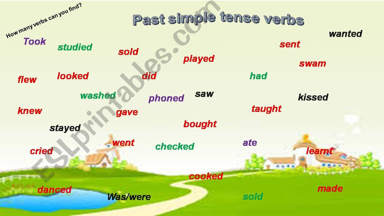 Past simple tense verbs powerpoint