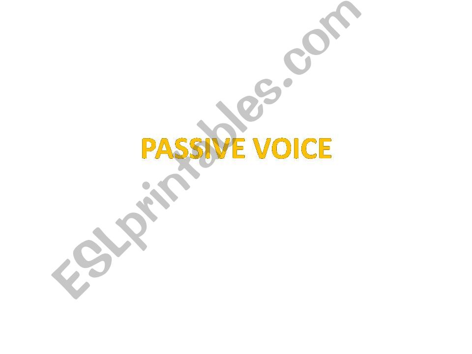 Passive voice powerpoint