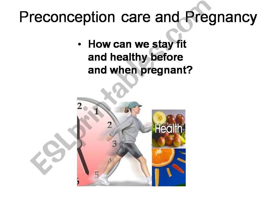Preconception and Pregnancy powerpoint