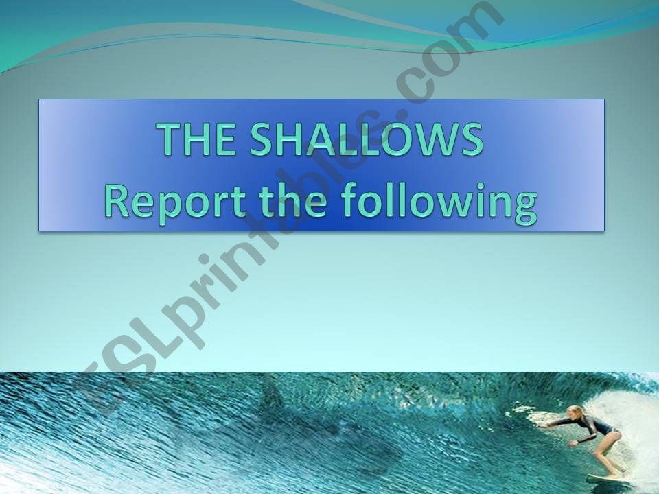 The Shallows  powerpoint