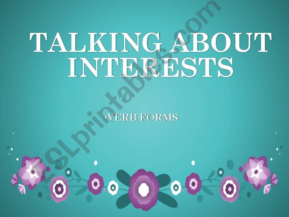 INTERESTS powerpoint