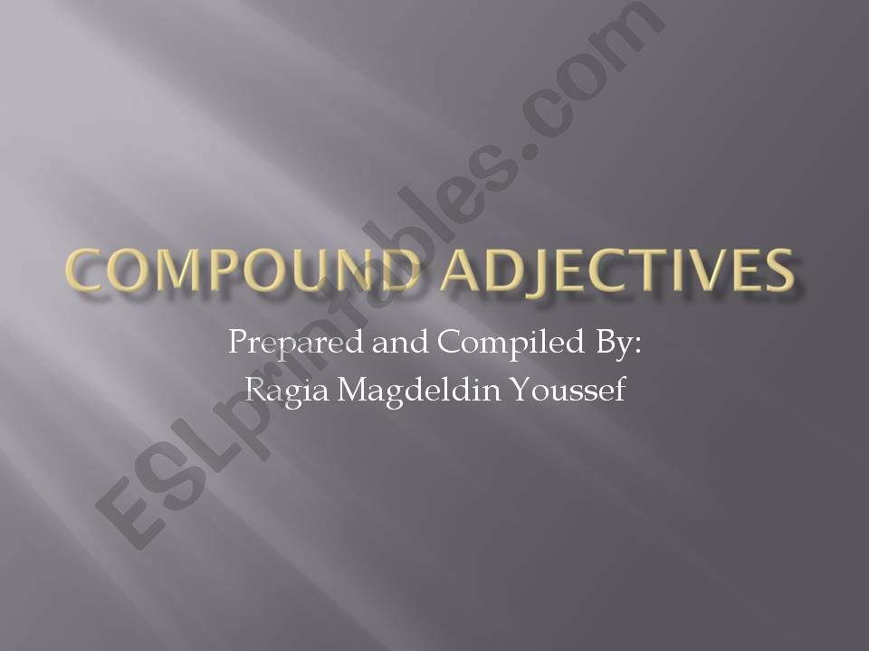 compound adjective powerpoint