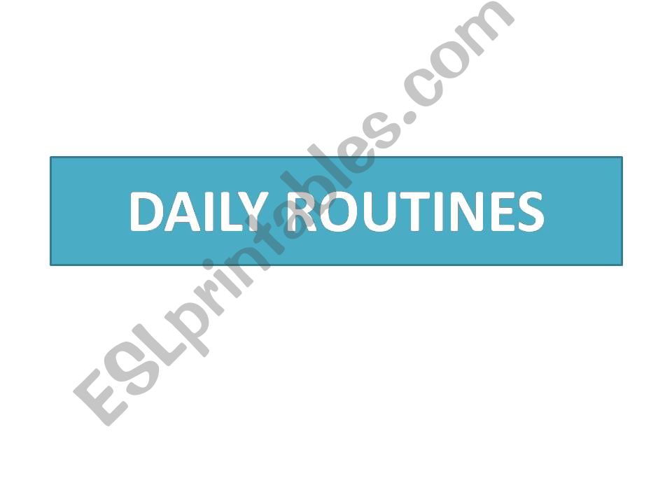 daily routines powerpoint