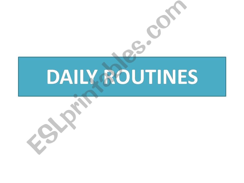 daily routines powerpoint