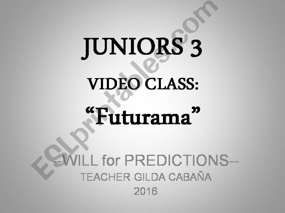 FUTURAMA- WILL FOR PREDICTIONS