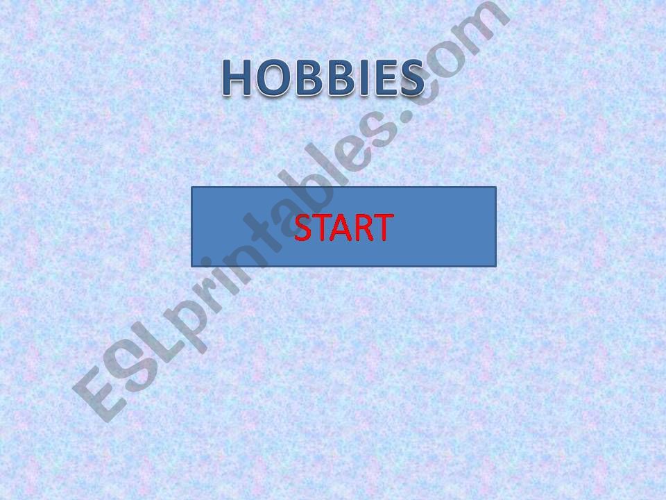 Hobbies powerpoint