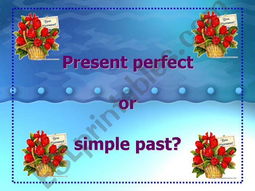 Present Perfect or Simple Past? 